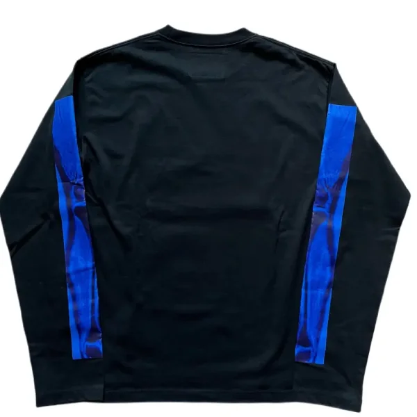 Black Blue Long Sleeve Shirt