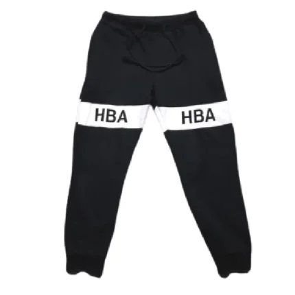 HBA Black & White Sweatpant With Fornt LogoHBA Black & White Sweatpant With Fornt Logo