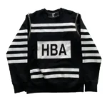 HBA Striped Detachable Arm Sweater Shirt